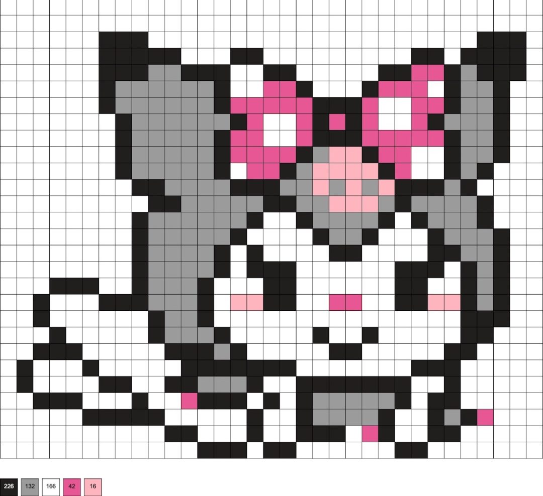 Kuromi Perler Beads (20+ Free Patterns) - DIY Candy