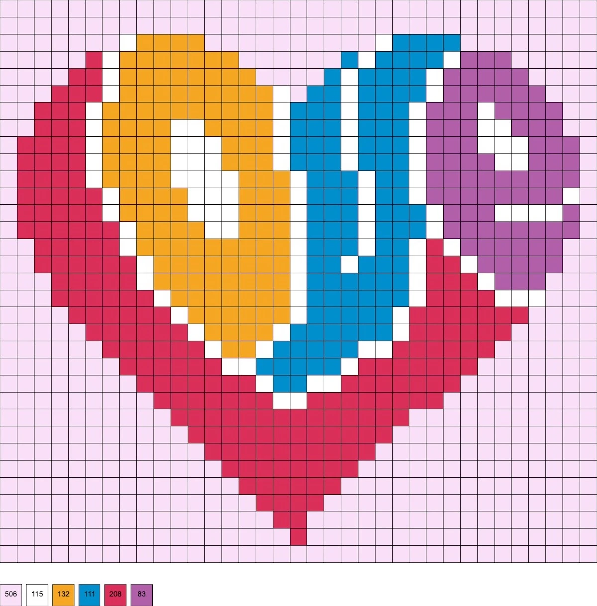 Bildergebnis für heart in circle perler board