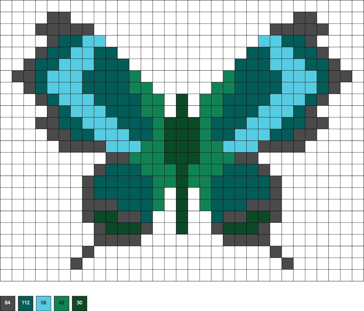 melting beads butterfly