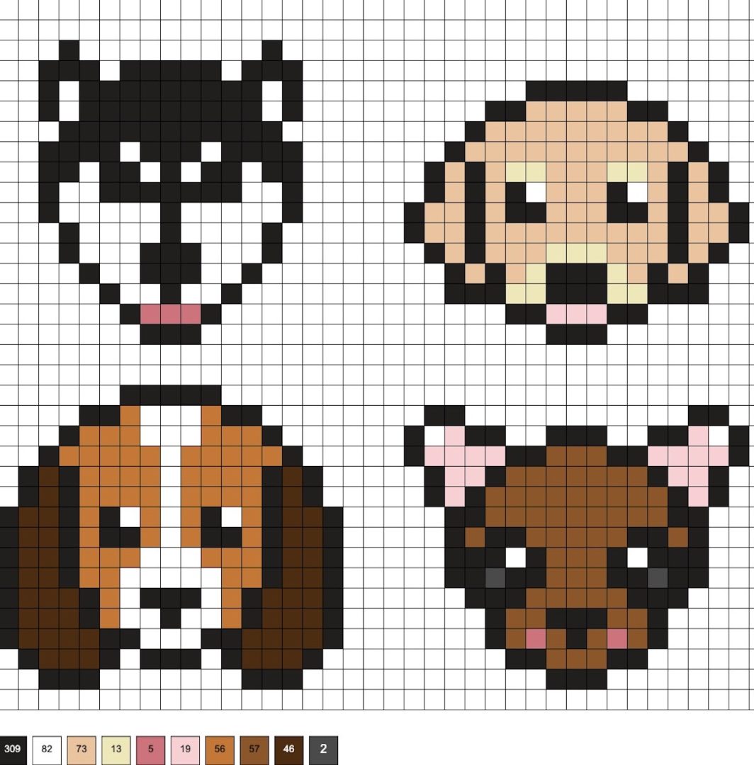 Dog Perler Beads (60+ Free Patterns!) - DIY Candy