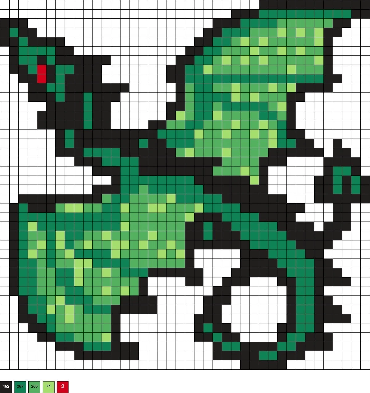 melty beads dragon
