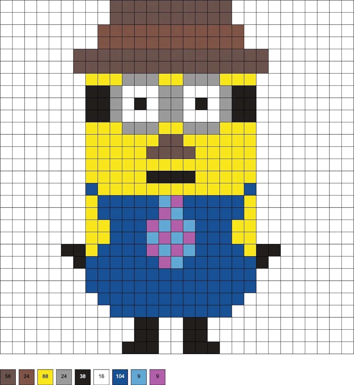 minion with a hat and mustache