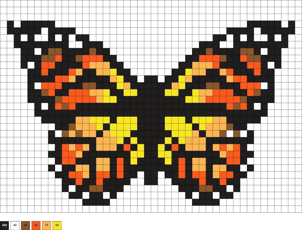 monarch butterfly perler beads