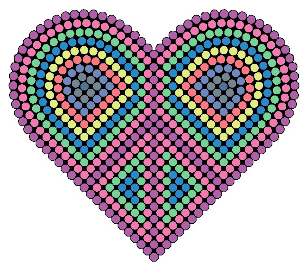 peace heart perler beads