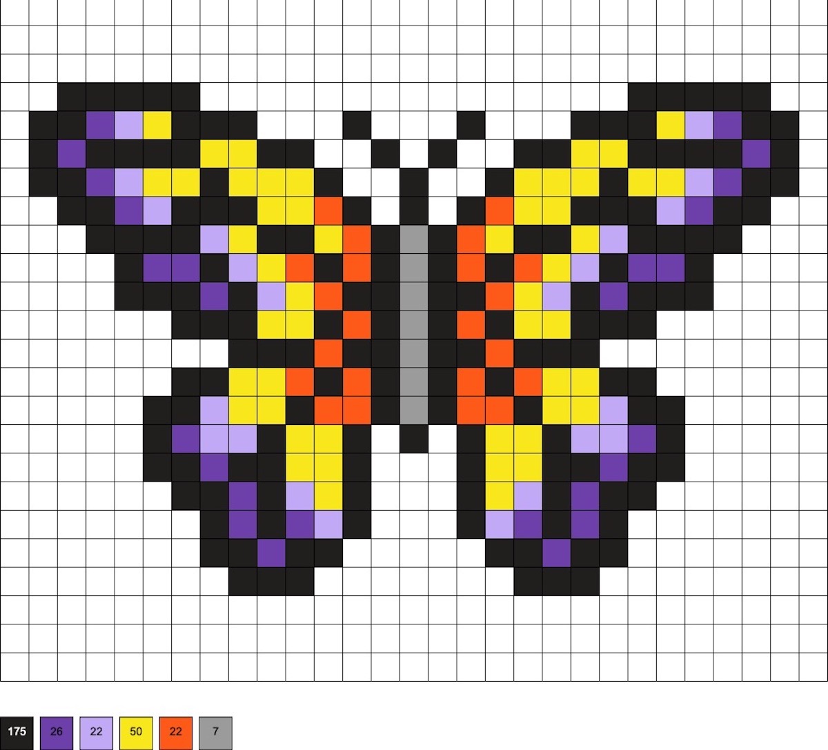 perler bead butterfly easy