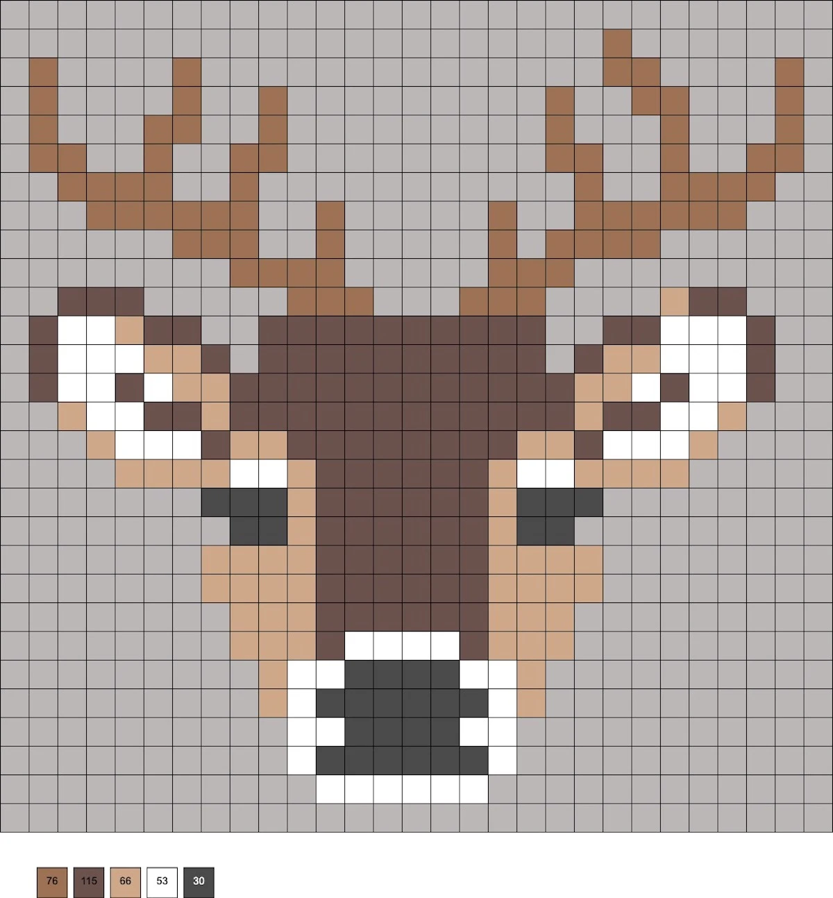 perler bead deer head