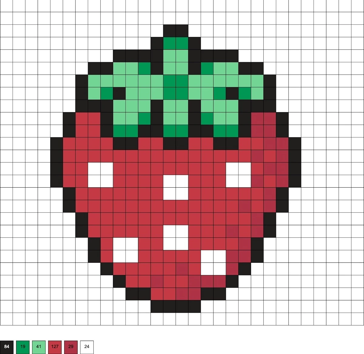 perler bead strawberry