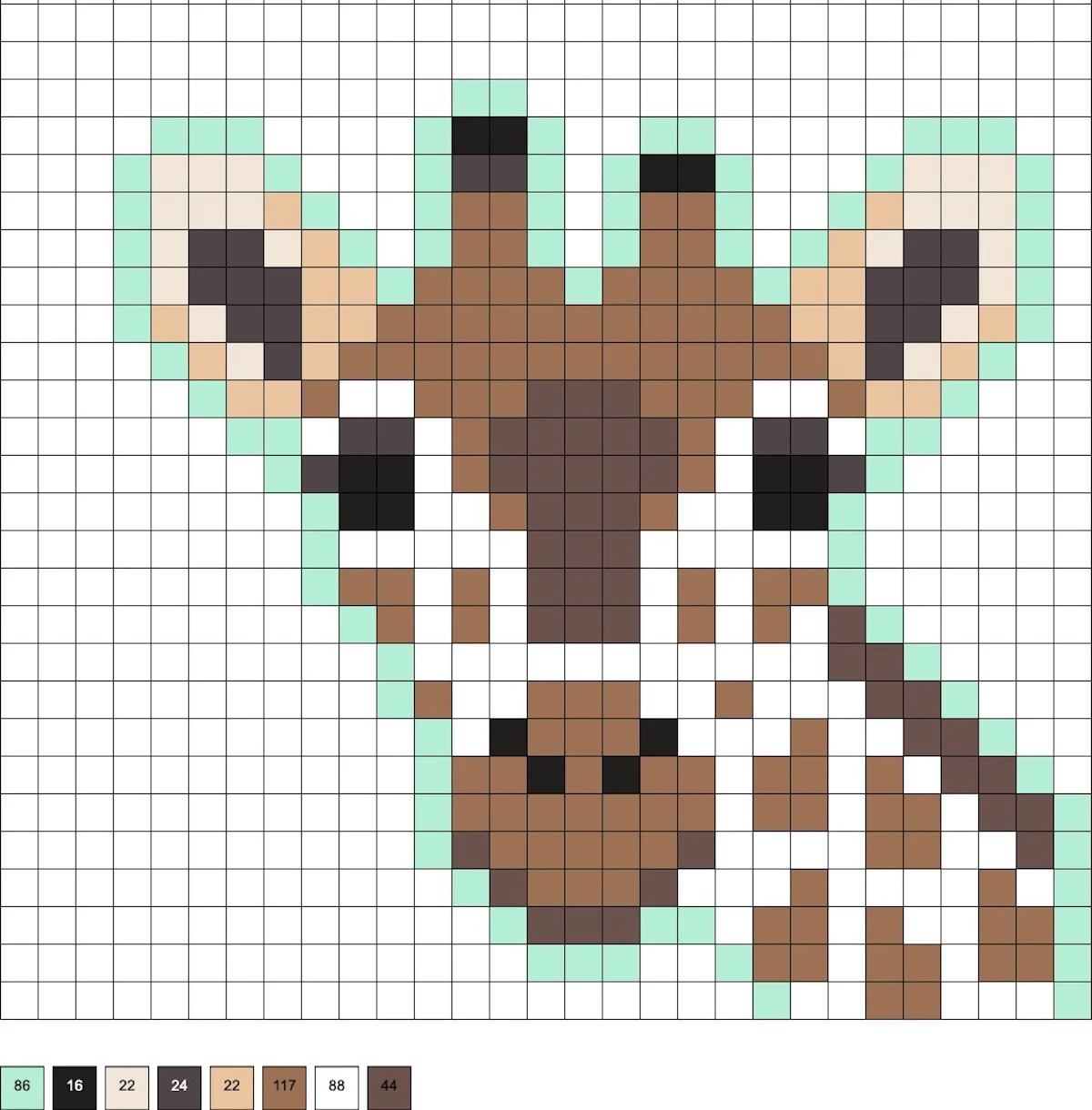 perler beads giraffe