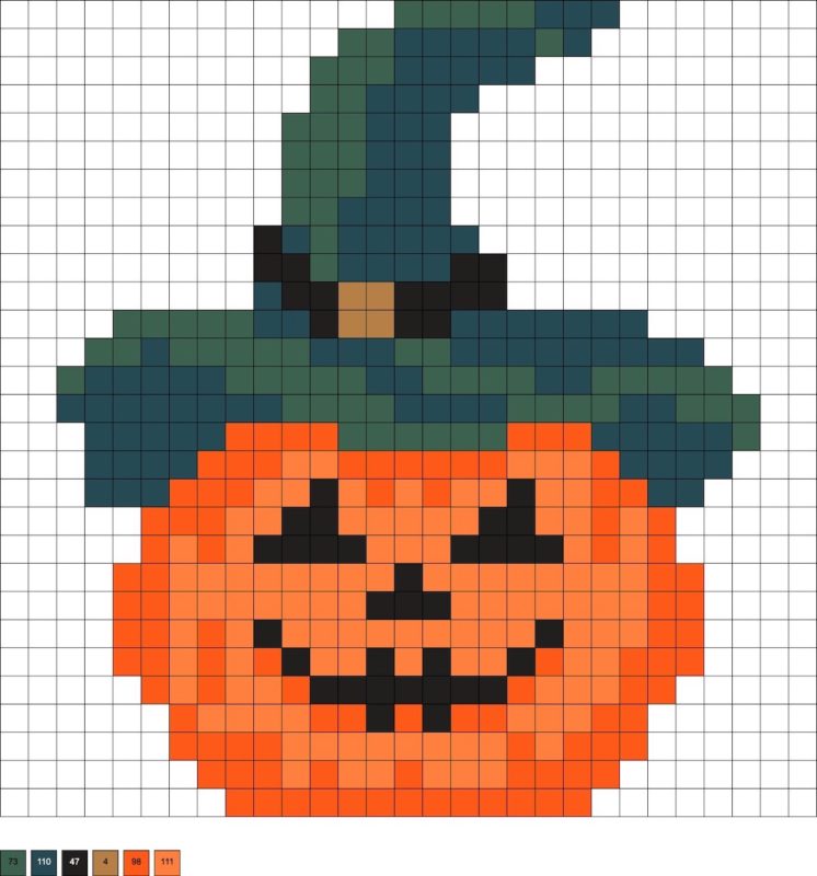 Pumpkin Perler Beads (30+ Free Patterns) - DIY Candy