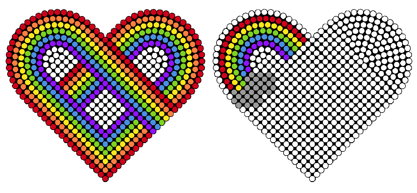 rainbow heart and rainbow