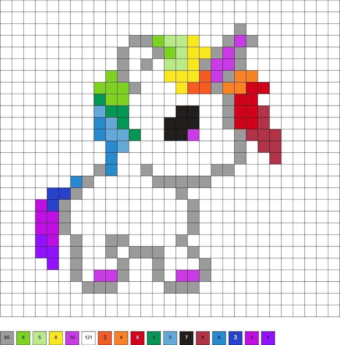 Unicorn Perler Beads (30+ Free Patterns) - DIY Candy