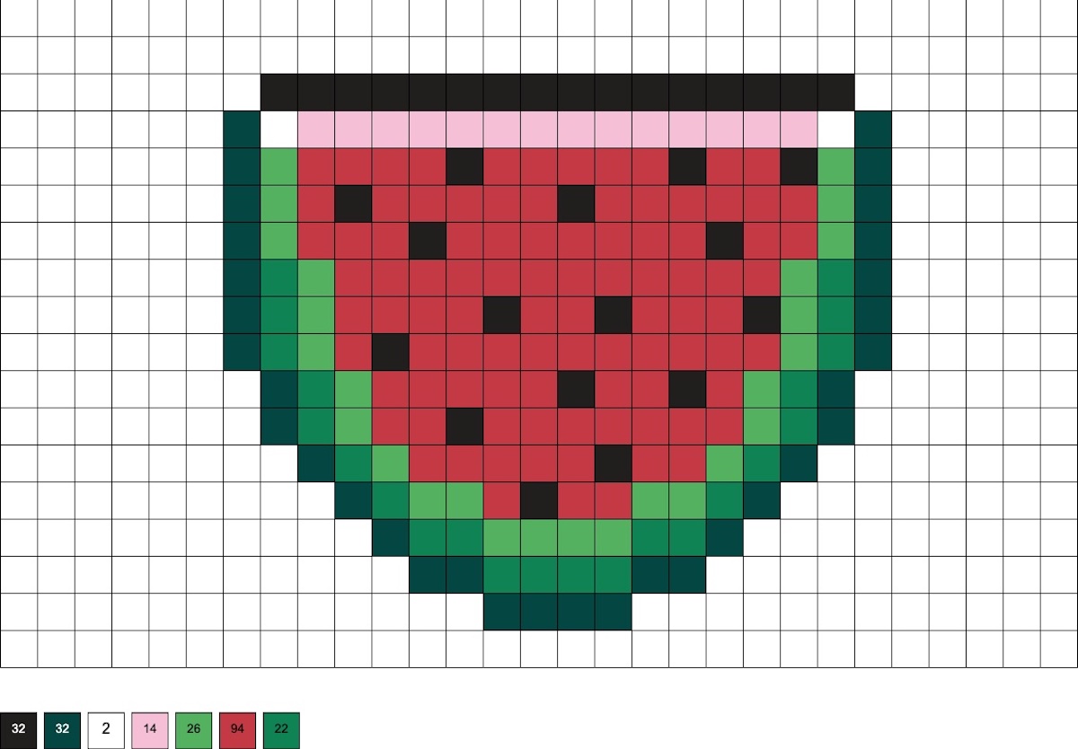 watermelon perler beads