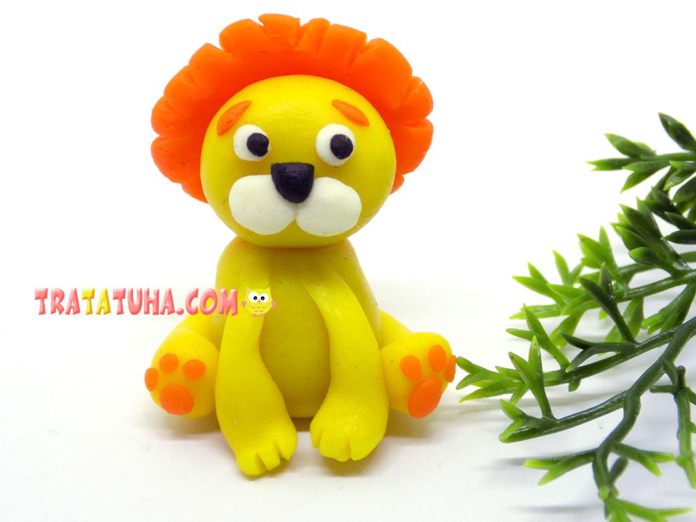 clay lion for kids