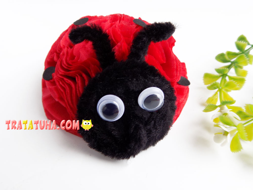 tissue paper ladybug