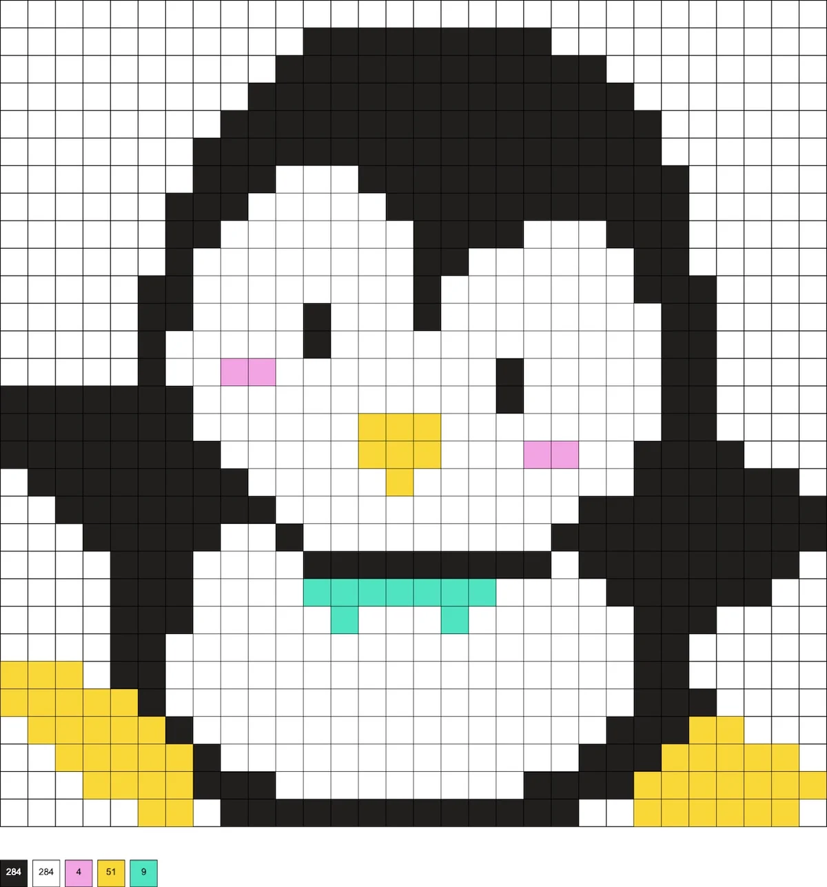 cute penguin perler beads