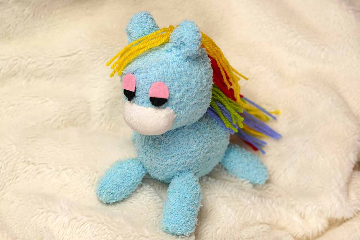 diy sock pony stuffed animal