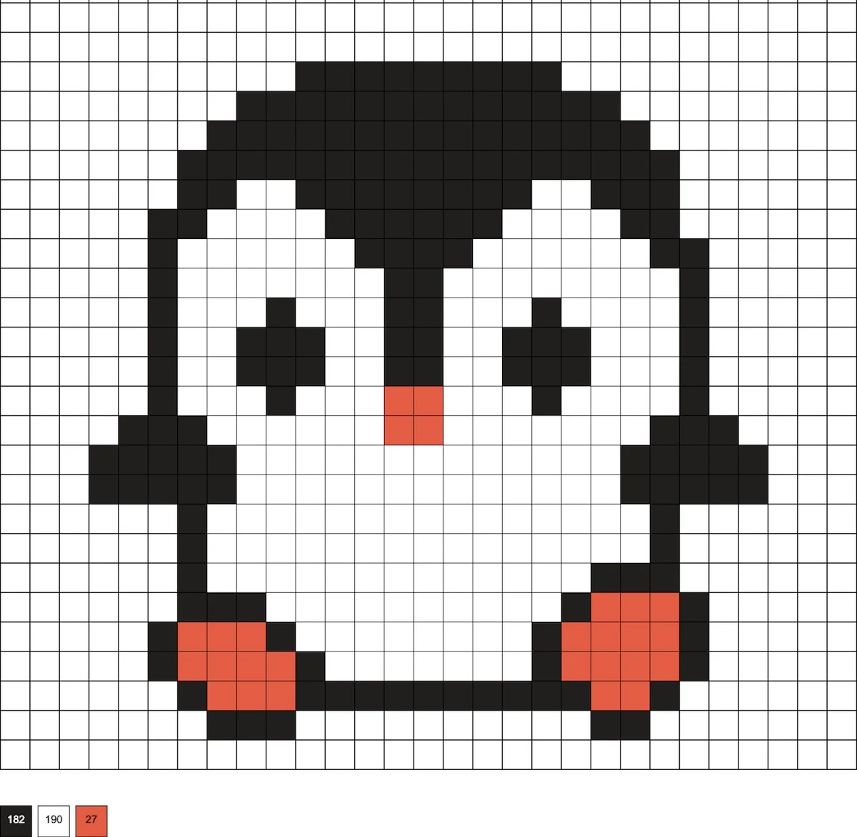melty beads penguin