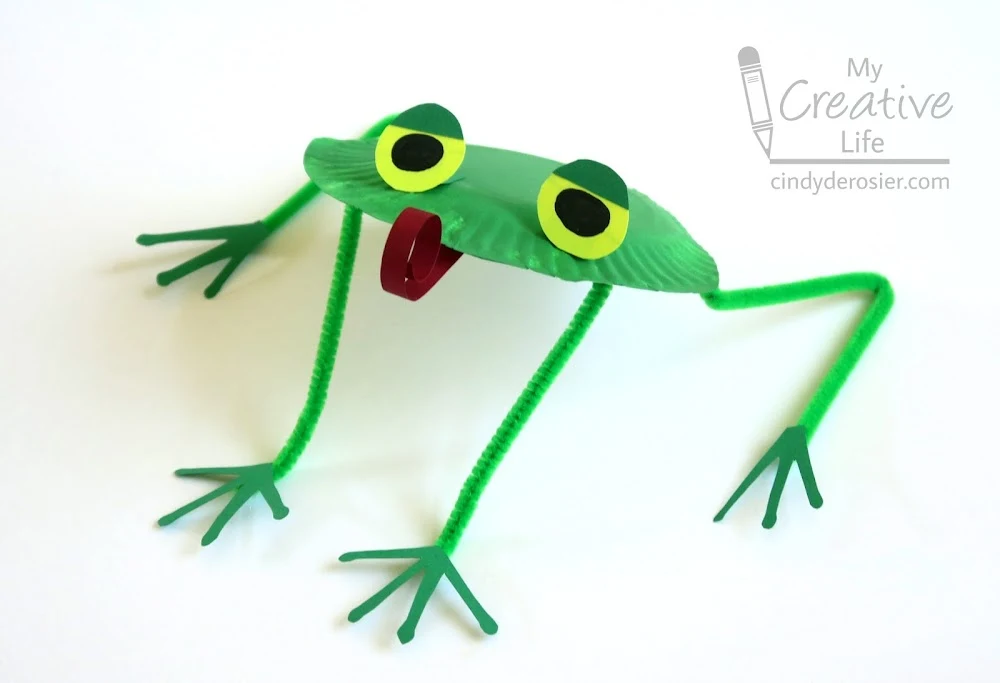 paper plate tree frog craft