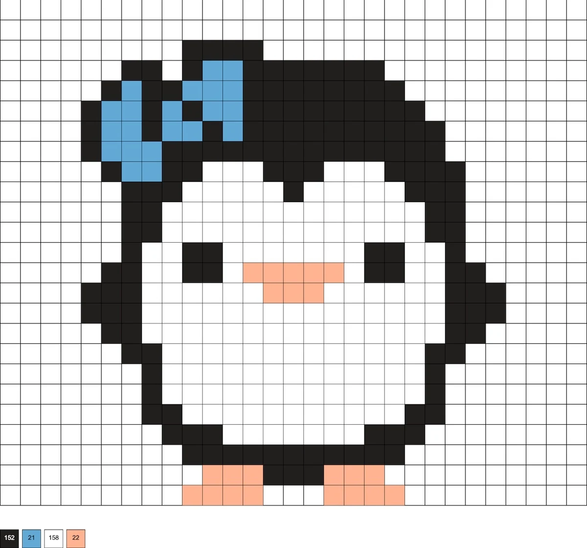 penguin wearing a bow