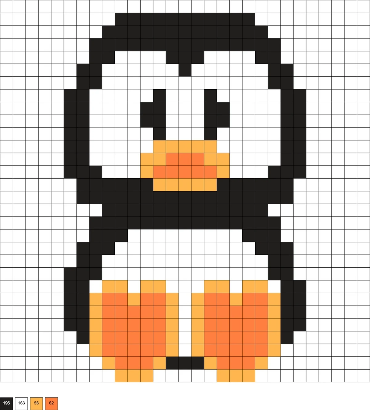 perler beads penguin pattern