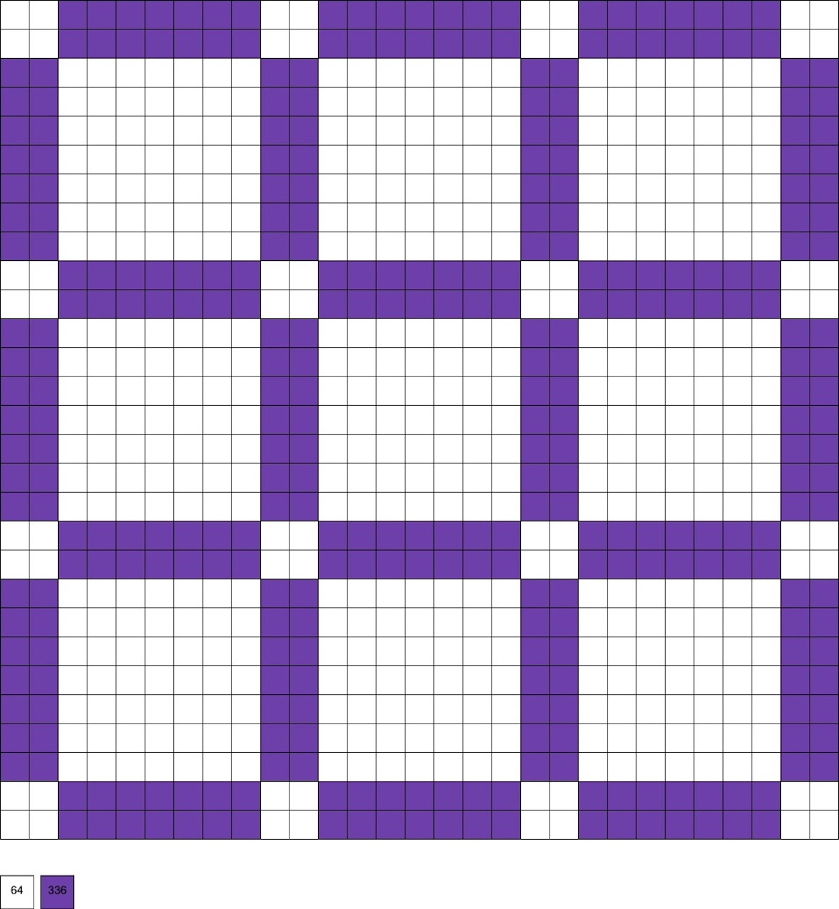 purple tic tac toe grid perler pattern