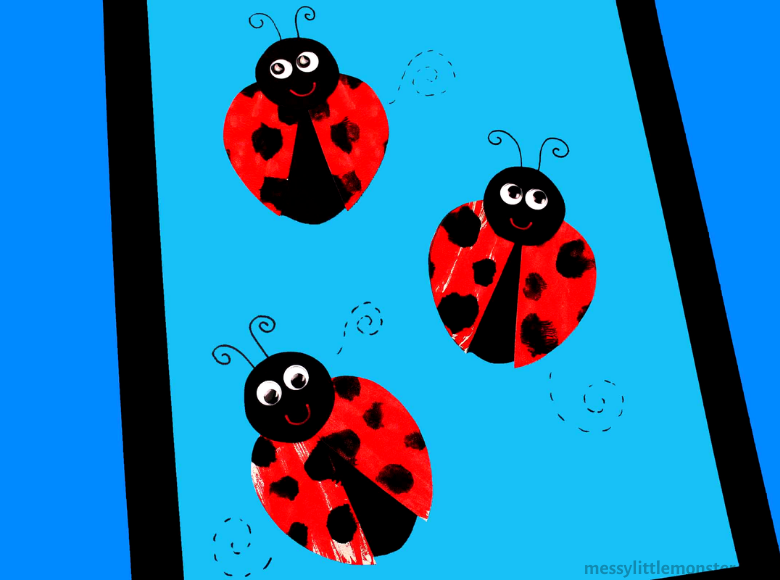 symmetry art ladybird craft squish art