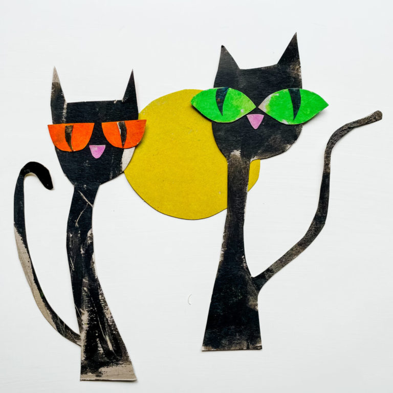 cardboard black cat craft