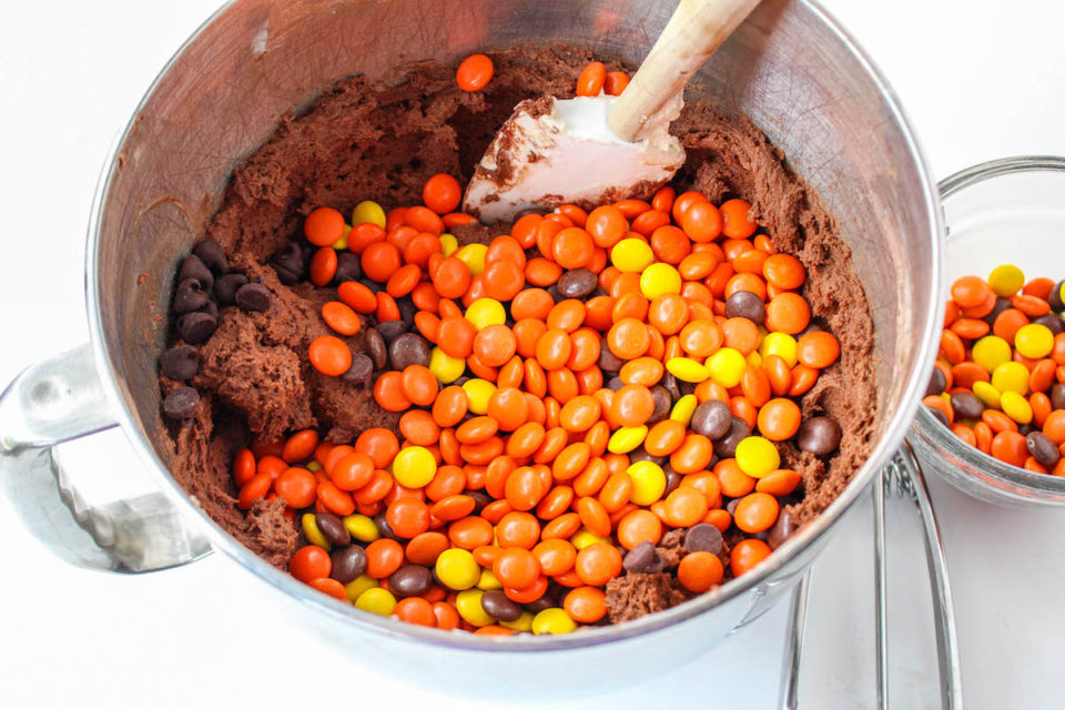 Reese's Pieces Chocolate Cookies - DIY Candy