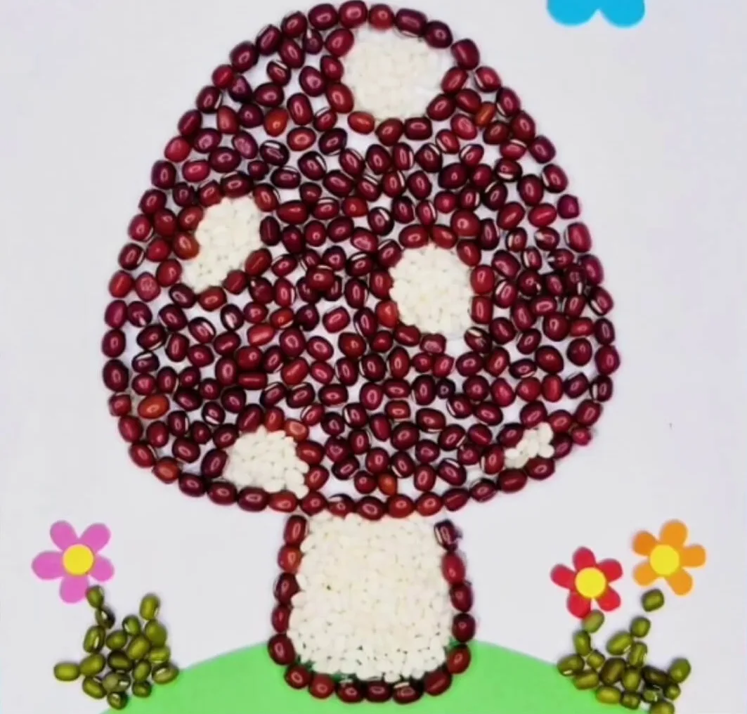 DIY-Mushroom-Painting-Art-With-Seeds