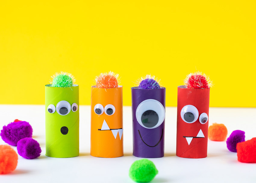 toilet paper roll monsters