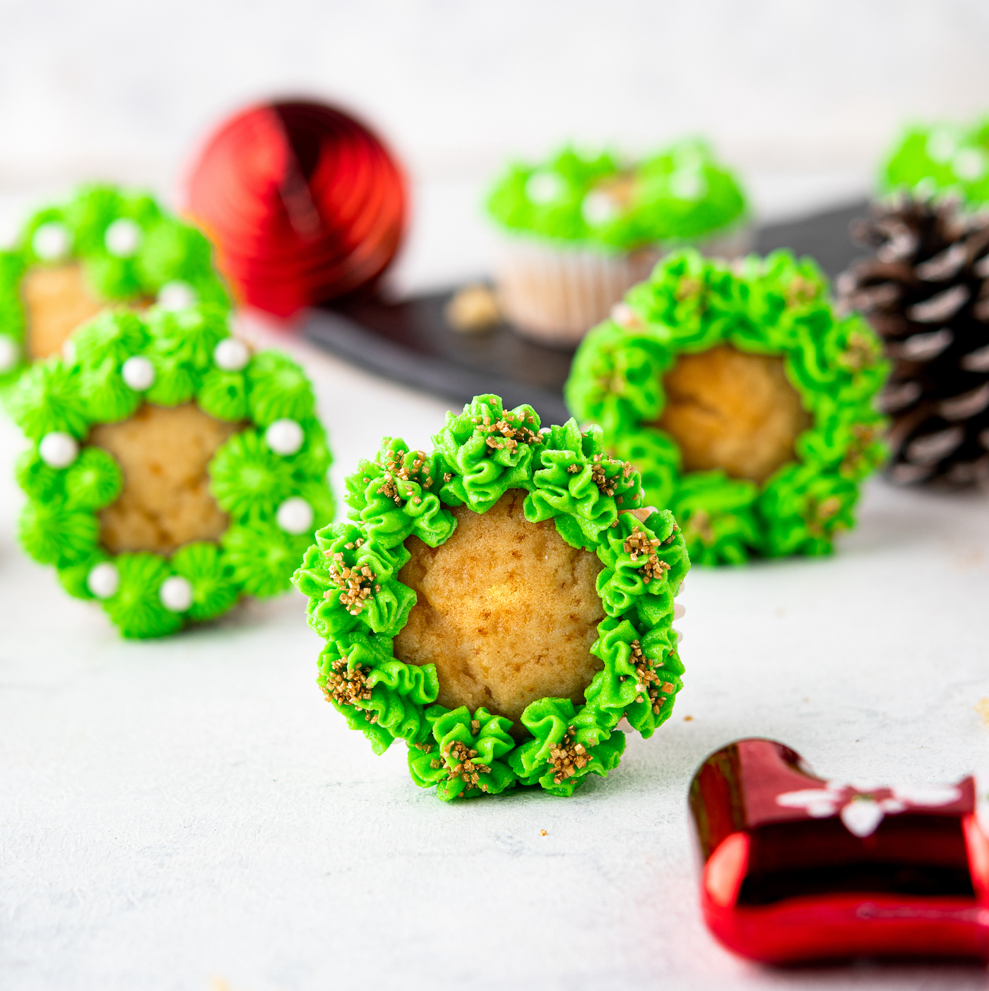 christmas wreath cupcake recipe