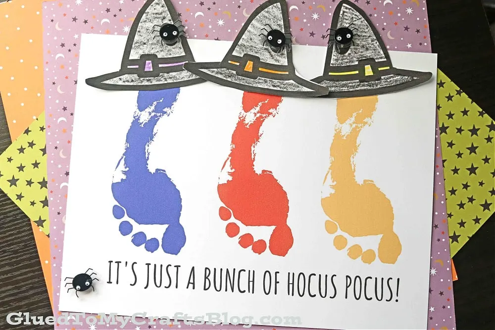 Bunch of Hocus Pocus Keepsake Idea - footprint sanderson sisters