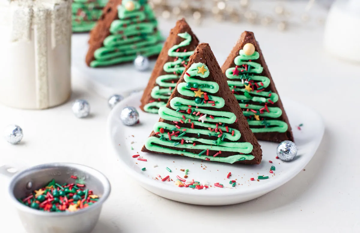 holiday tree brownies
