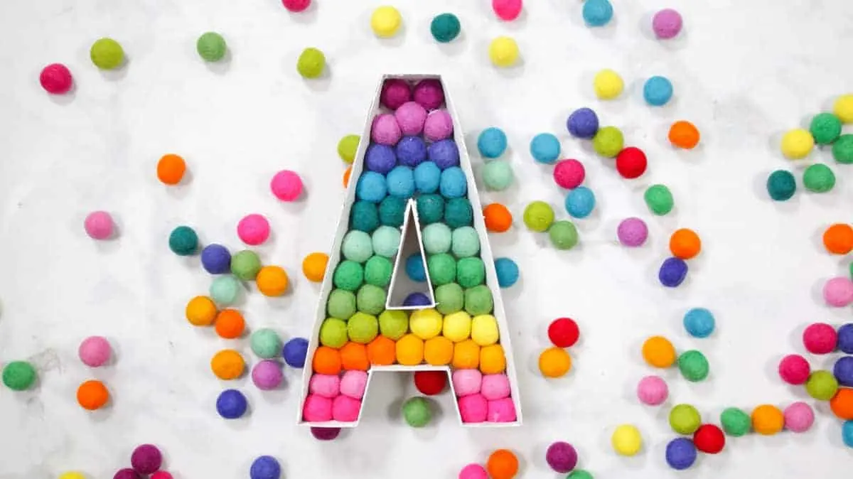 DIY Felt Ball Letters