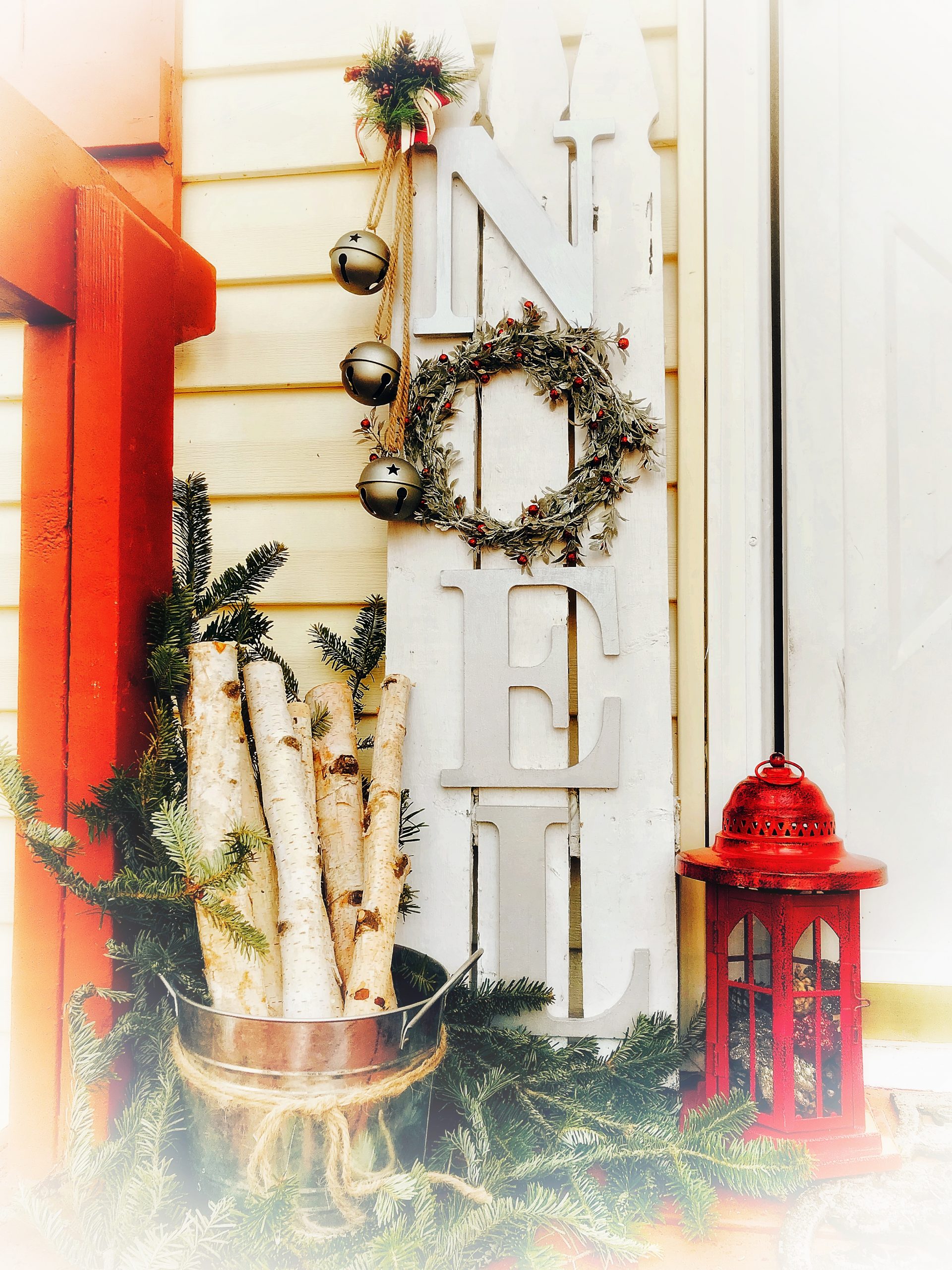 diy noel christmas sign for front porch