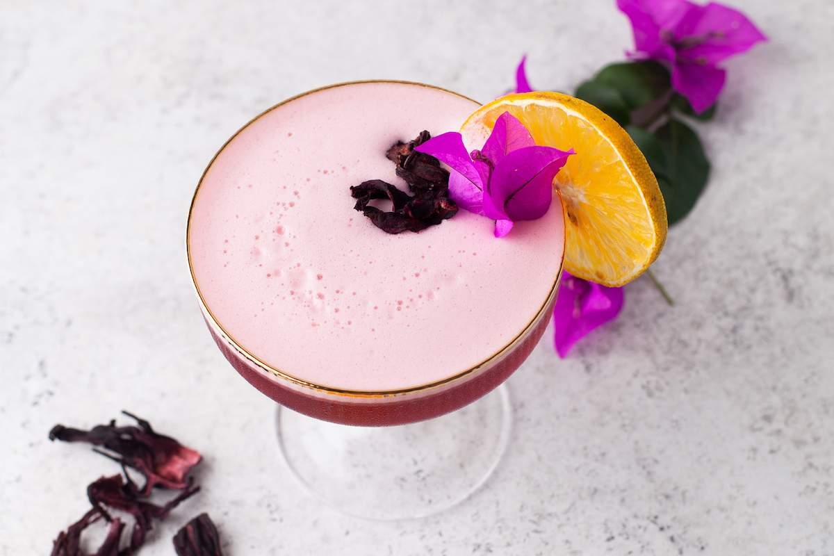 gin hibiscus cocktail