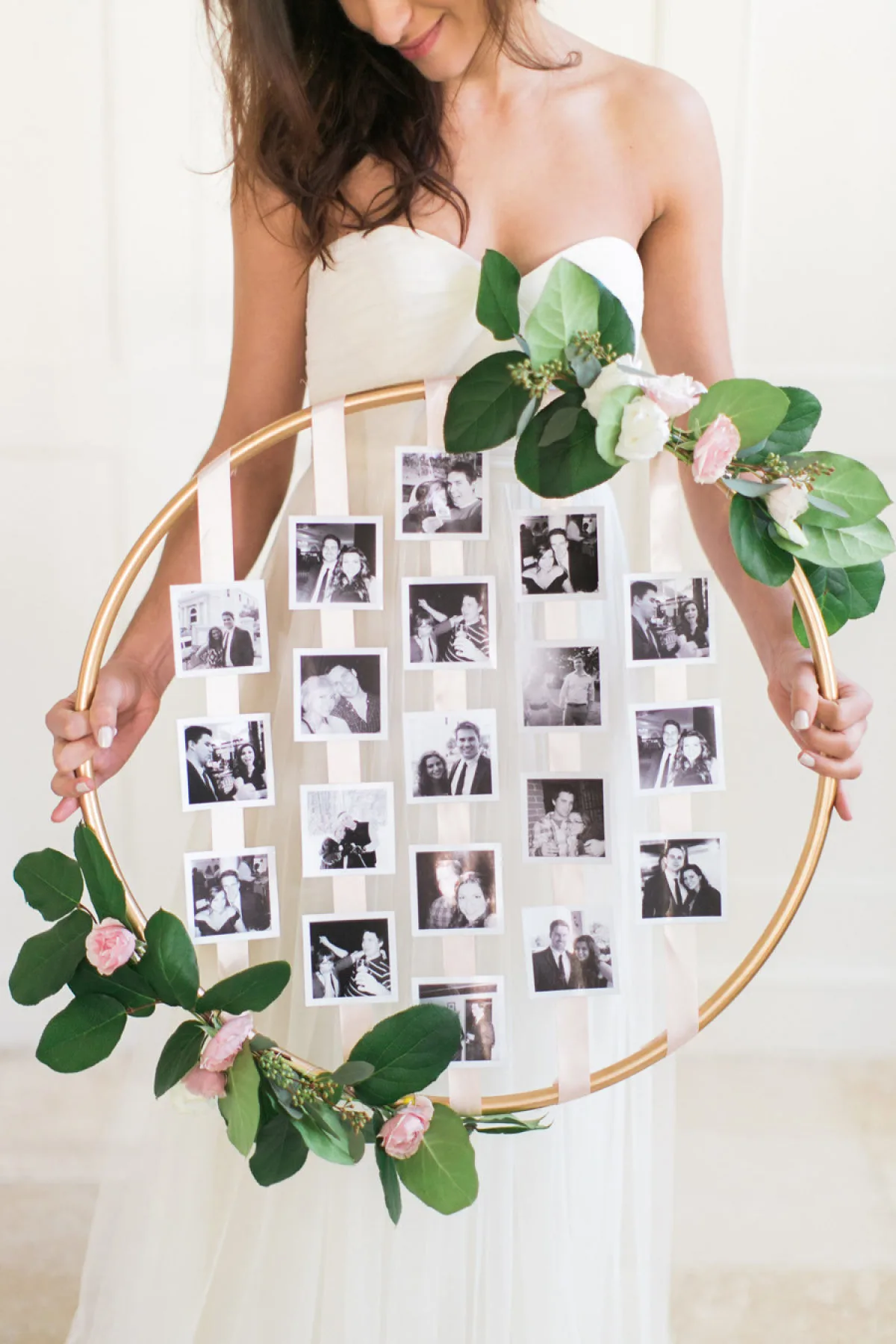 DIY photo hoop wedding or birthday party decoration