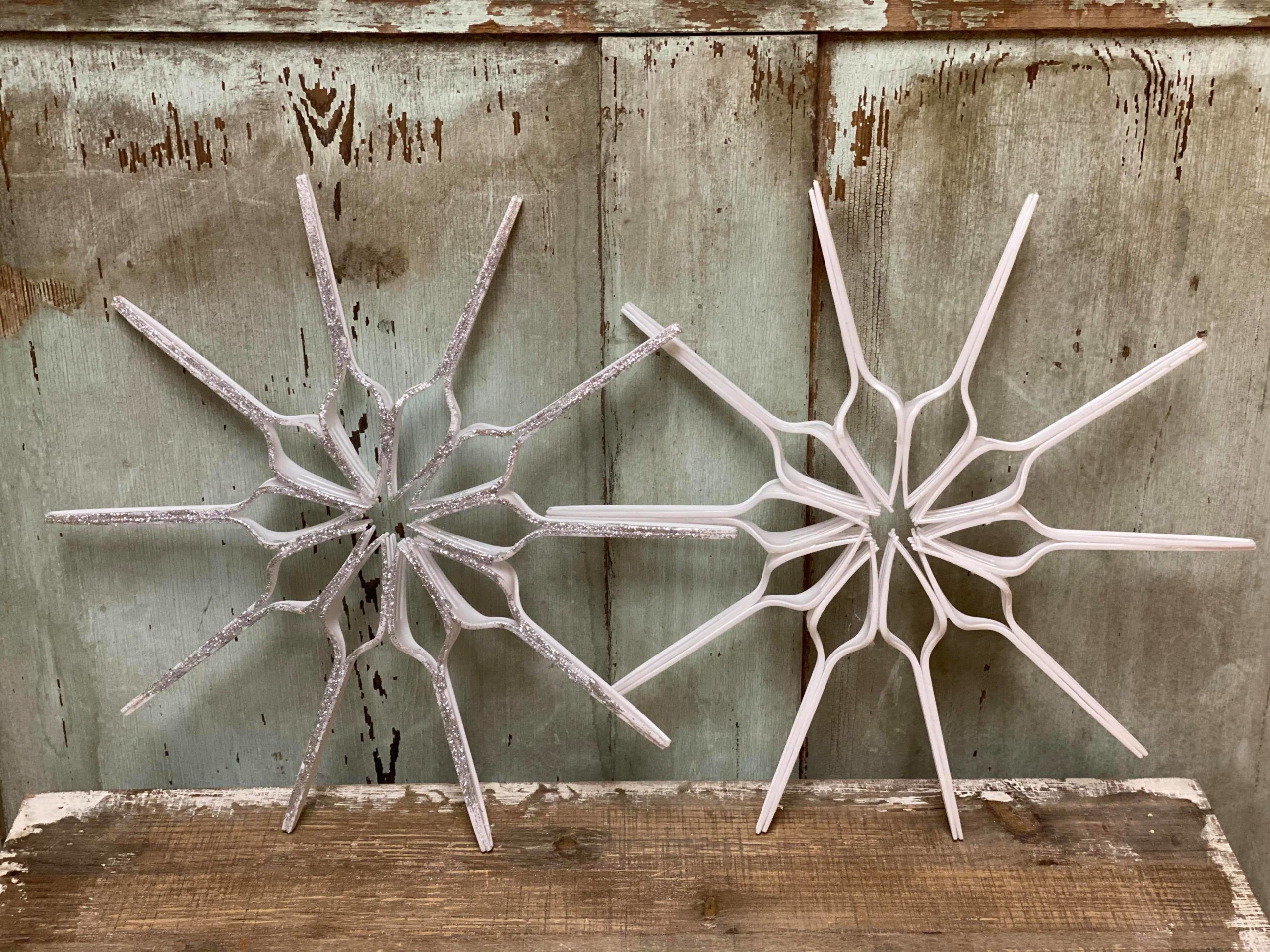 diy fork snowflake