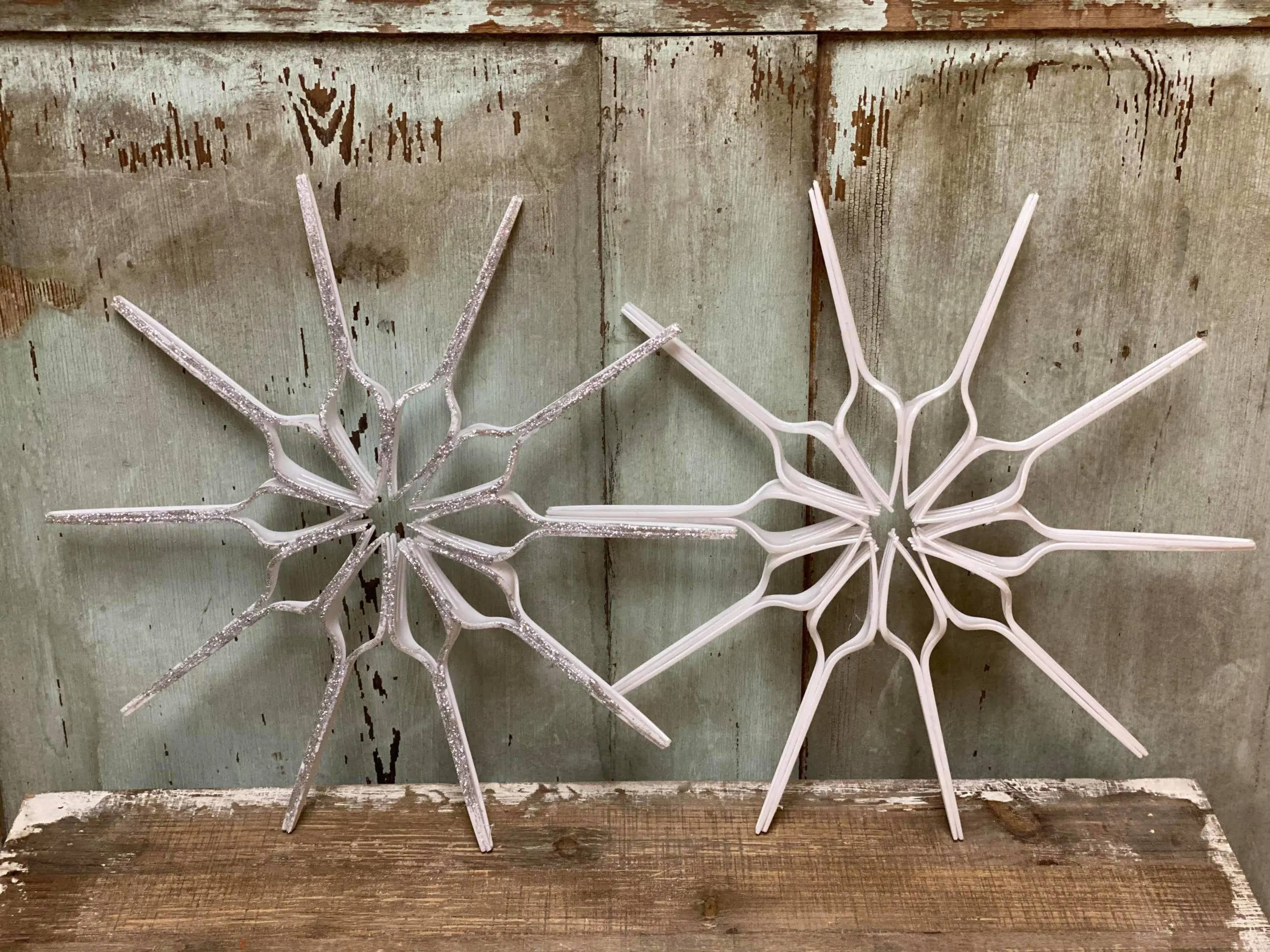 diy fork snowflake