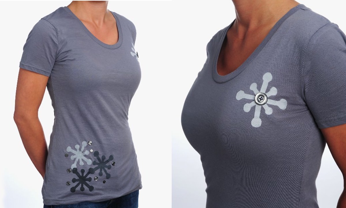 DIY silk screen snowflake shirt