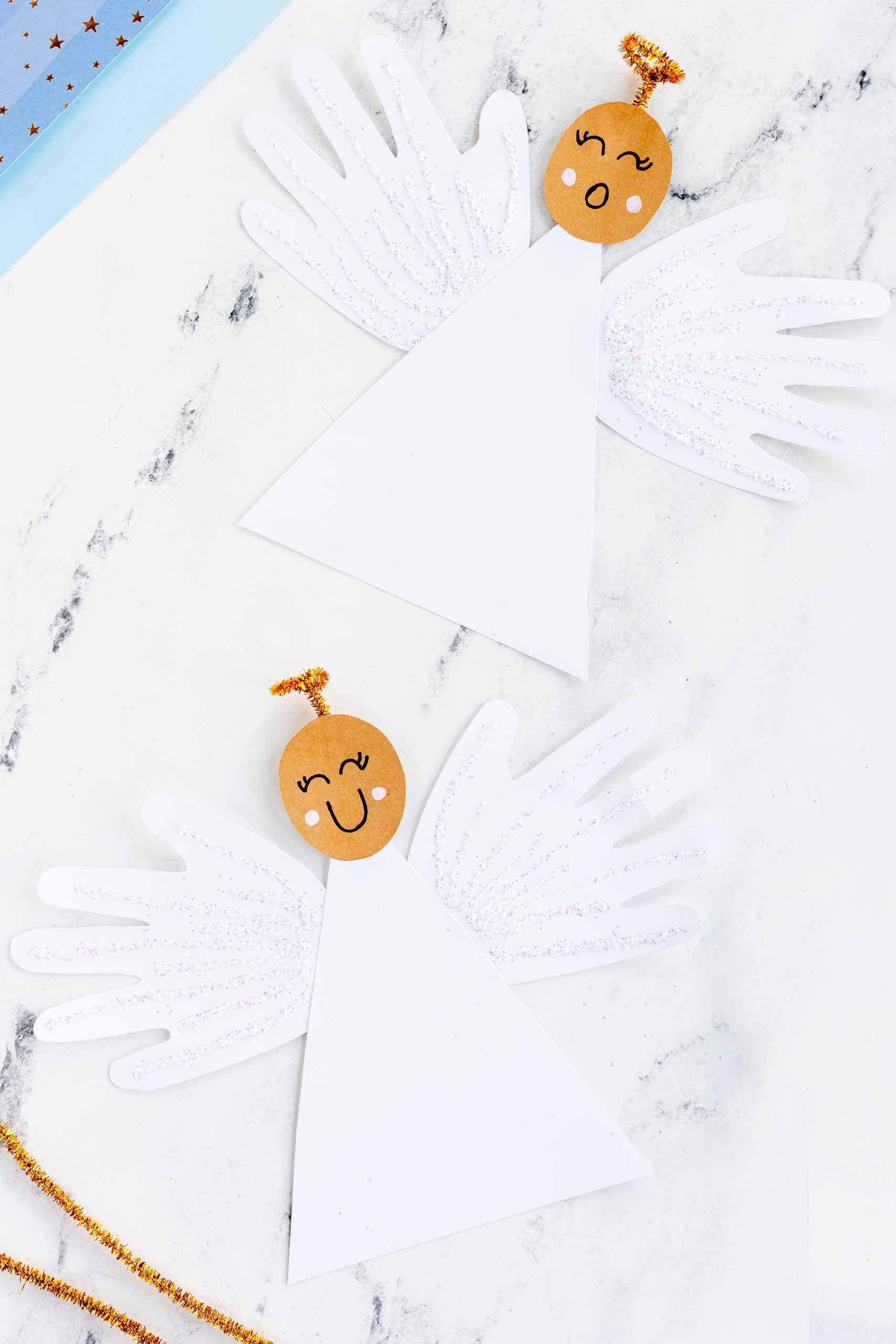 Handprint angel craft for kids