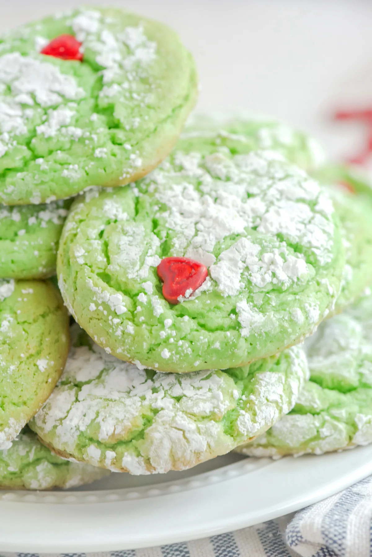 grinch cake cookies