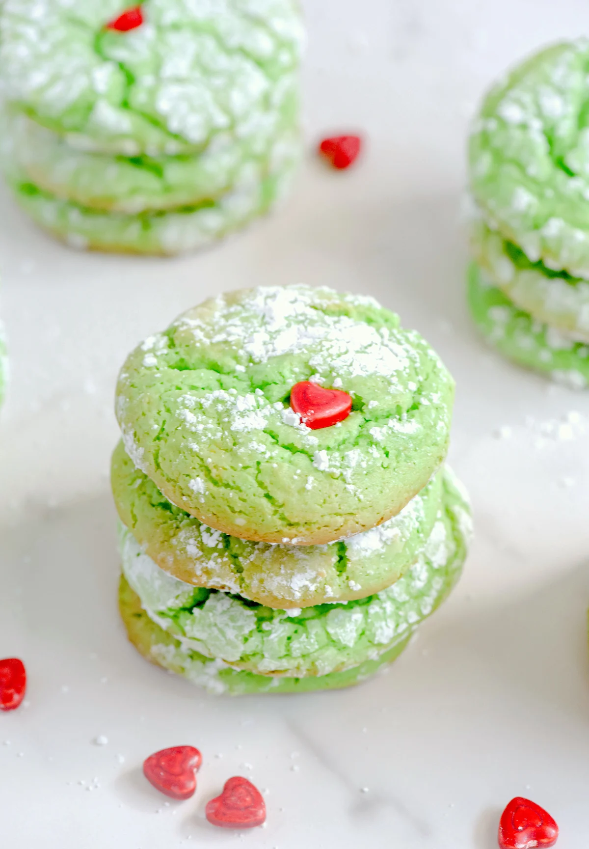 grinch cake mix cookies