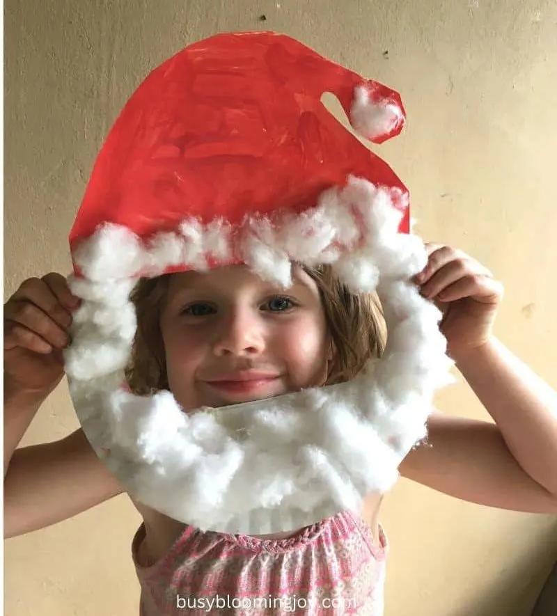 paper plate santa craft for toddlers