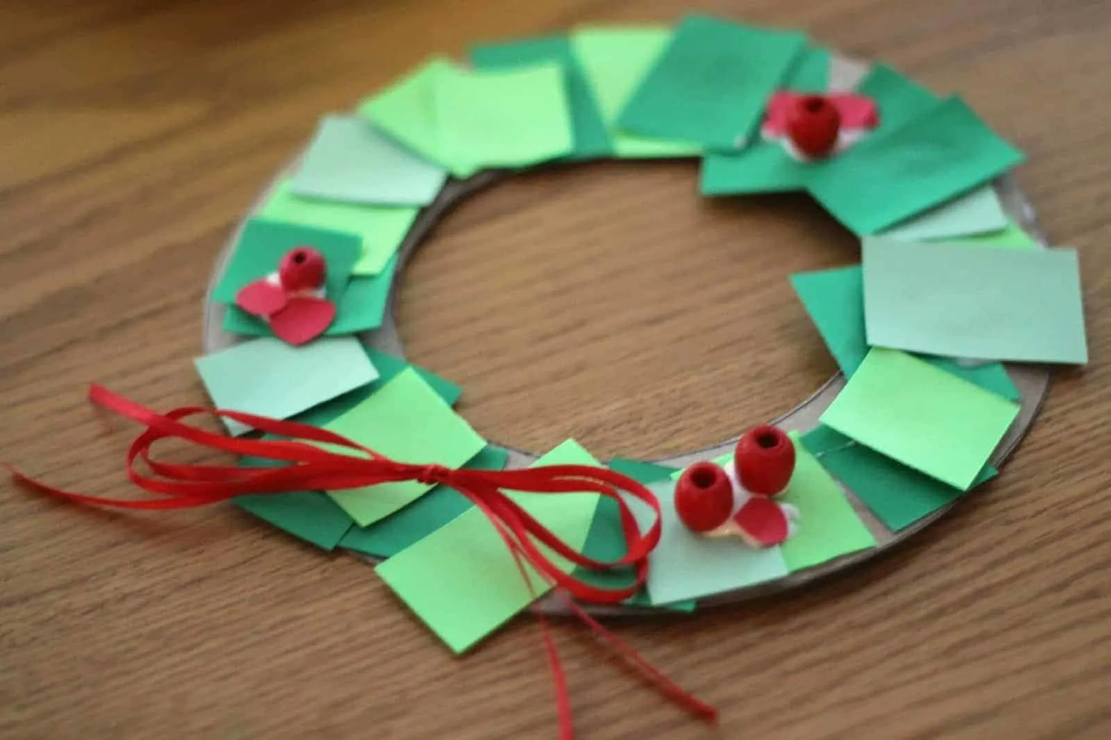 toddler christmas wreath making station