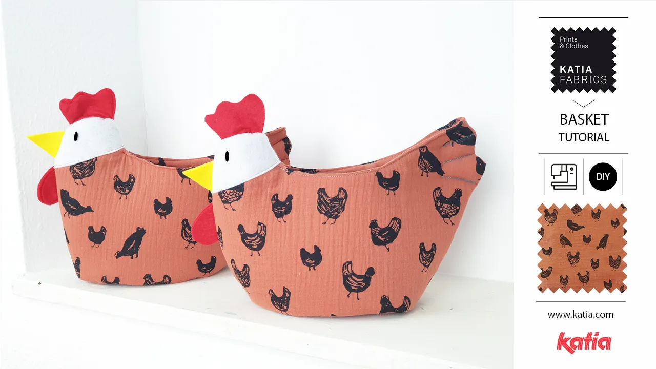 Learn how to sew a hen-shaped Easter egg basket