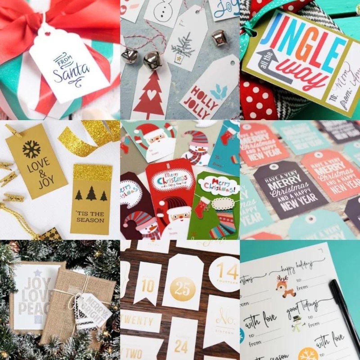 300+ Festive Printable Christmas Tags for Gift Wrapping Magic