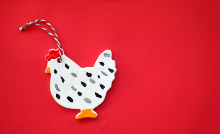 baking soda chicken ornament