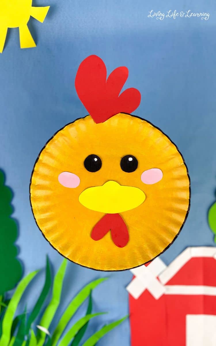 chicken paper plate craft