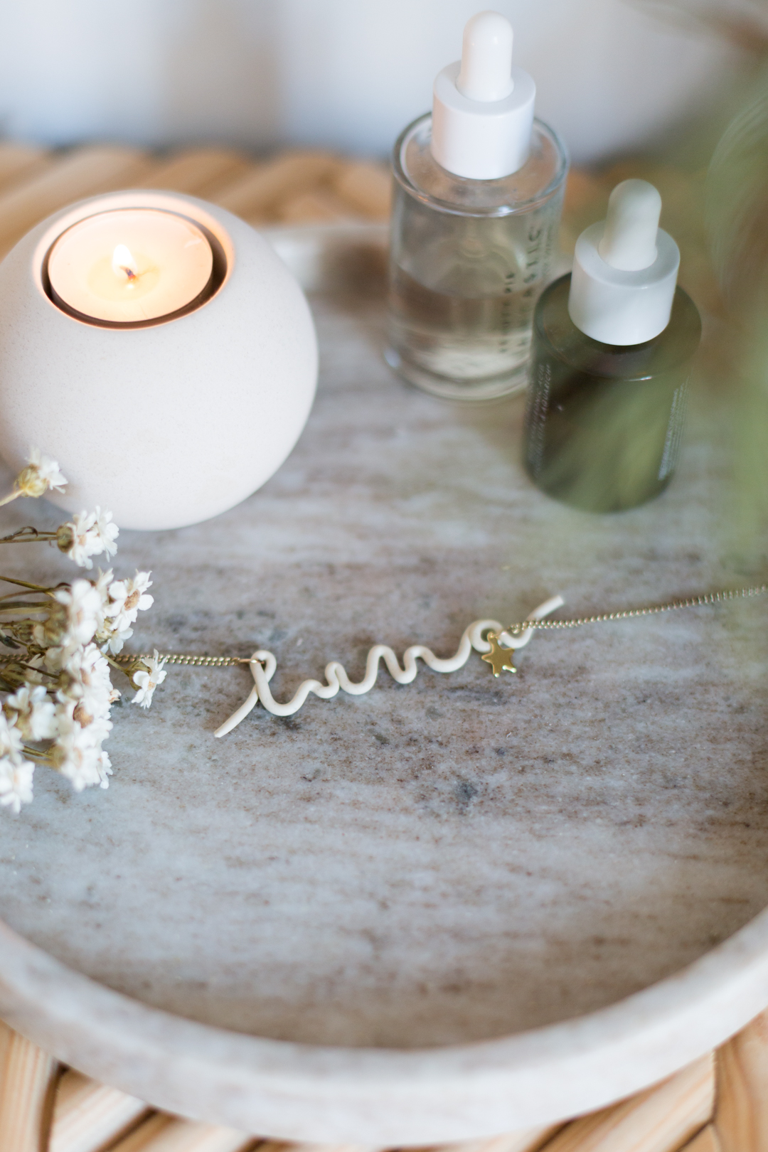 diy clay name necklaces